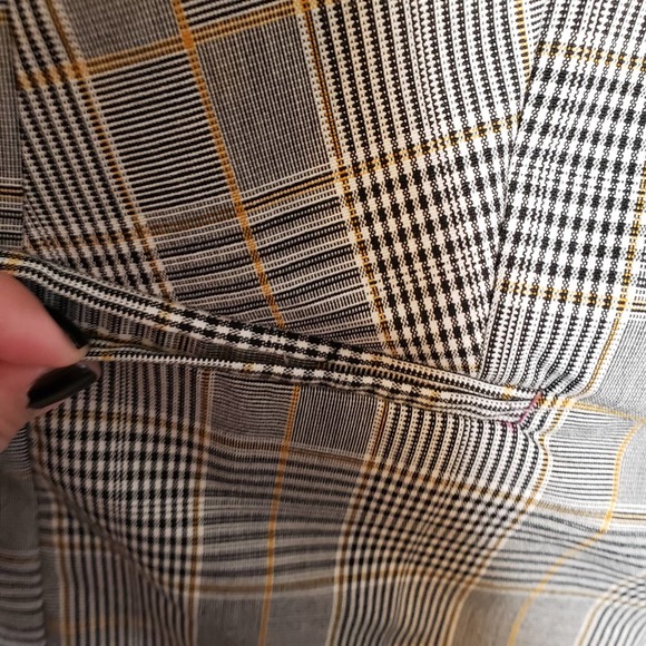 ASHLEY STEWART Checkered Button Down Long sleeve Blouse 18 - Picture 6 of 10
